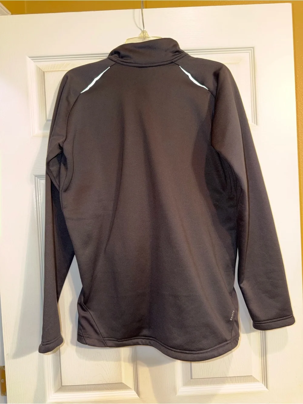 NFL Saints Black Pullover with Gold Zipper Trim